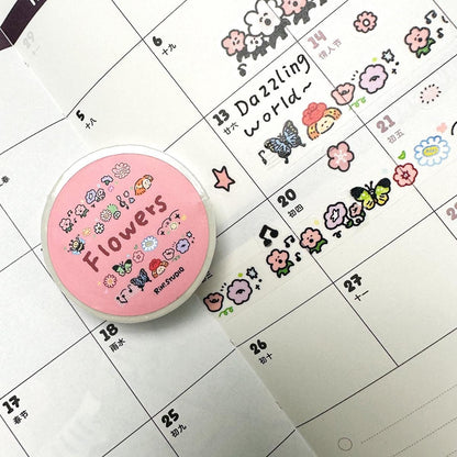 Flowers mini Washi Tape - RiN! Studio