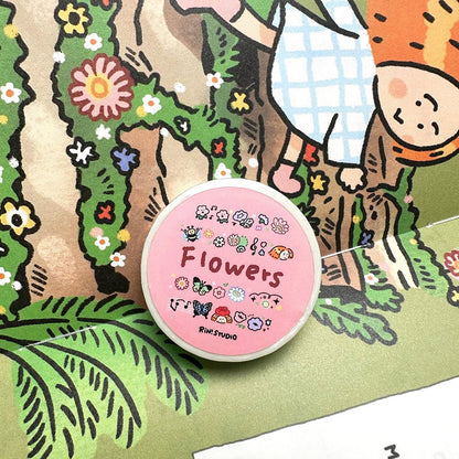 Flowers mini Washi Tape - RiN! Studio