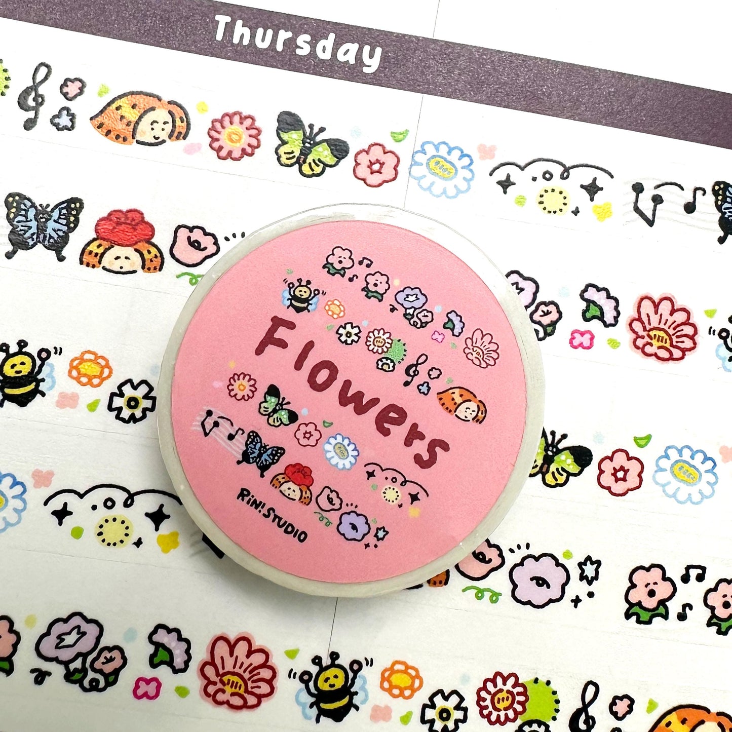 Flowers mini Washi Tape - RiN! Studio
