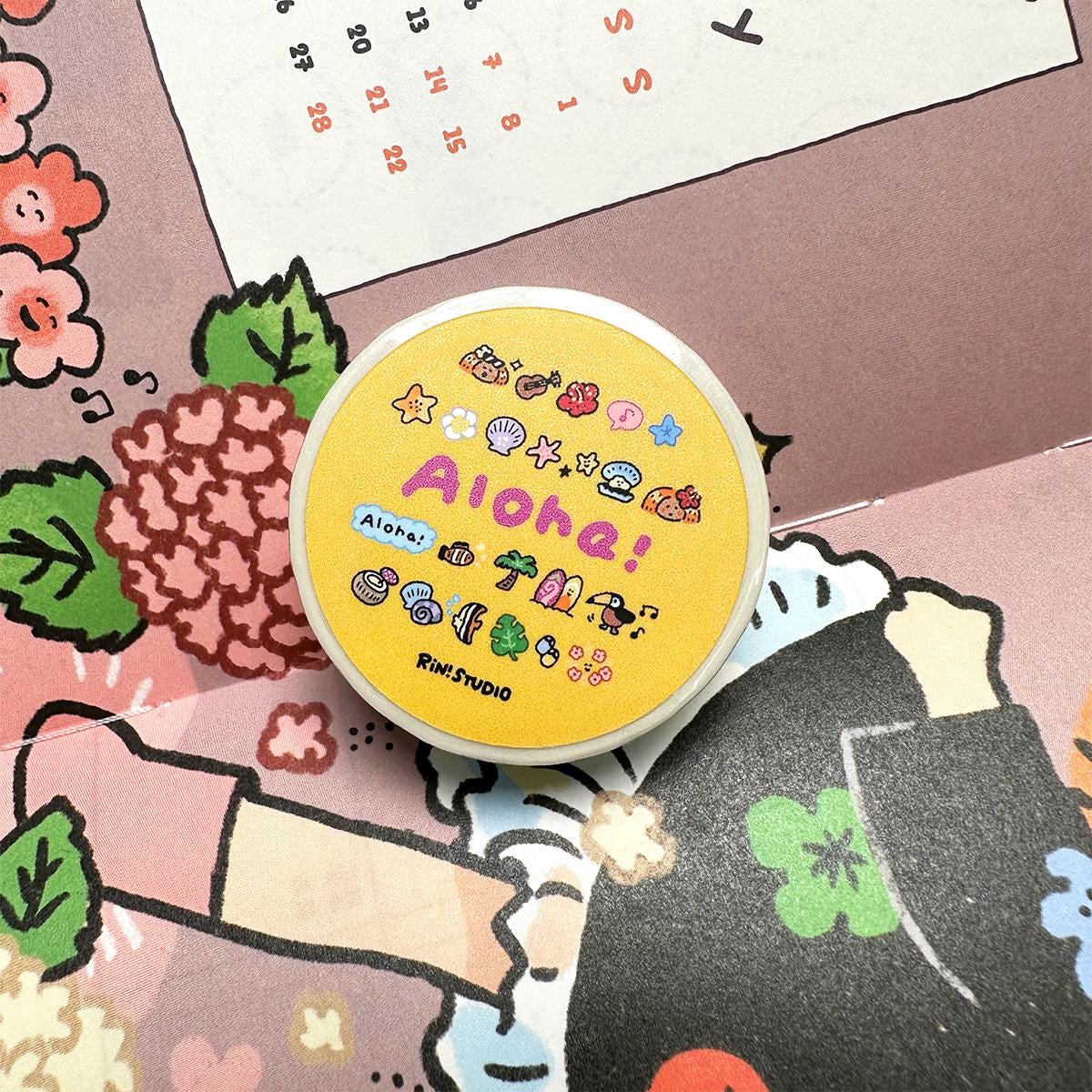 Aloha Hawaii mini Washi Tape - summer & beach vibe RiN! Studio