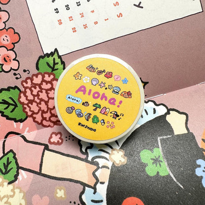 Aloha Hawaii mini Washi Tape - summer & beach vibe RiN! Studio