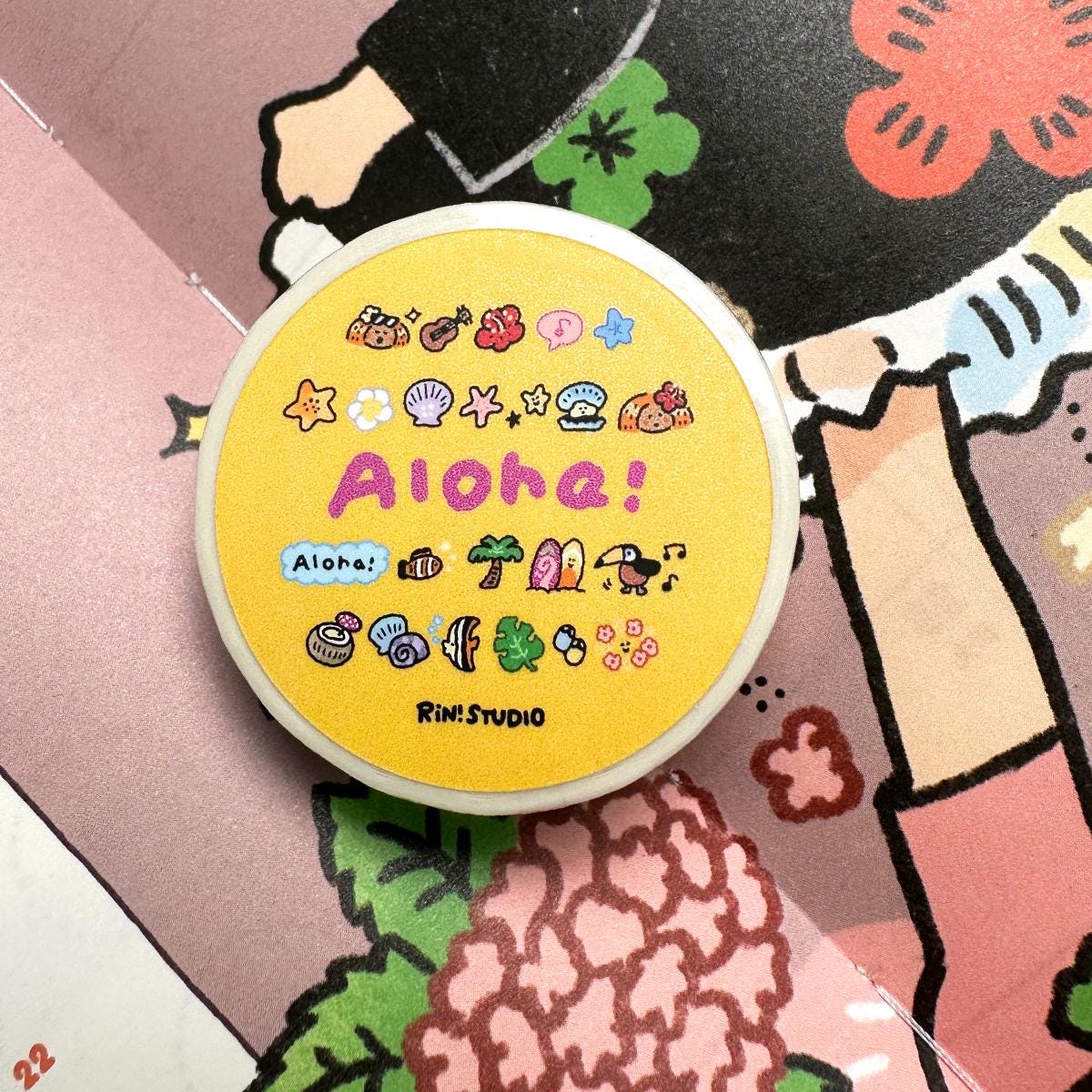 Aloha Hawaii mini Washi Tape - summer & beach vibe RiN! Studio