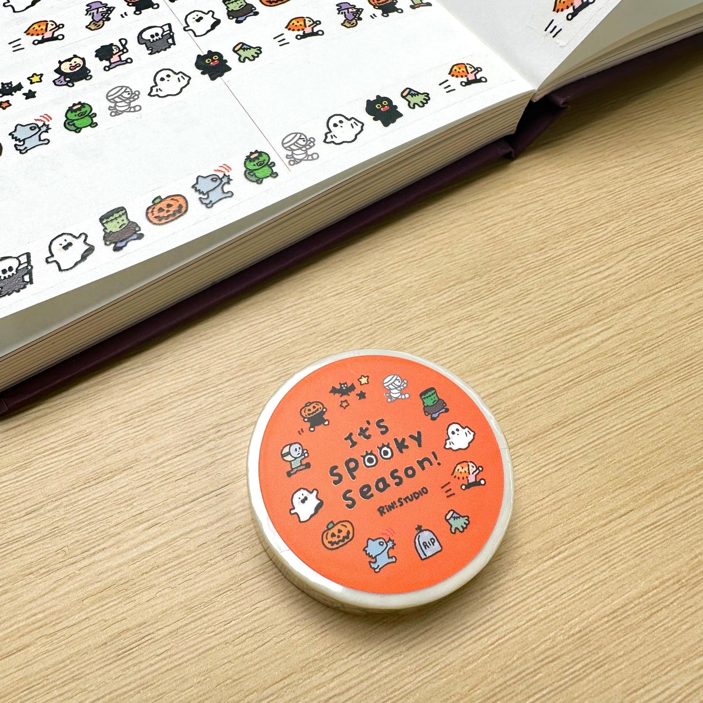 Hollaween mini Washi Tape - spooky season horror character RiN! Studio