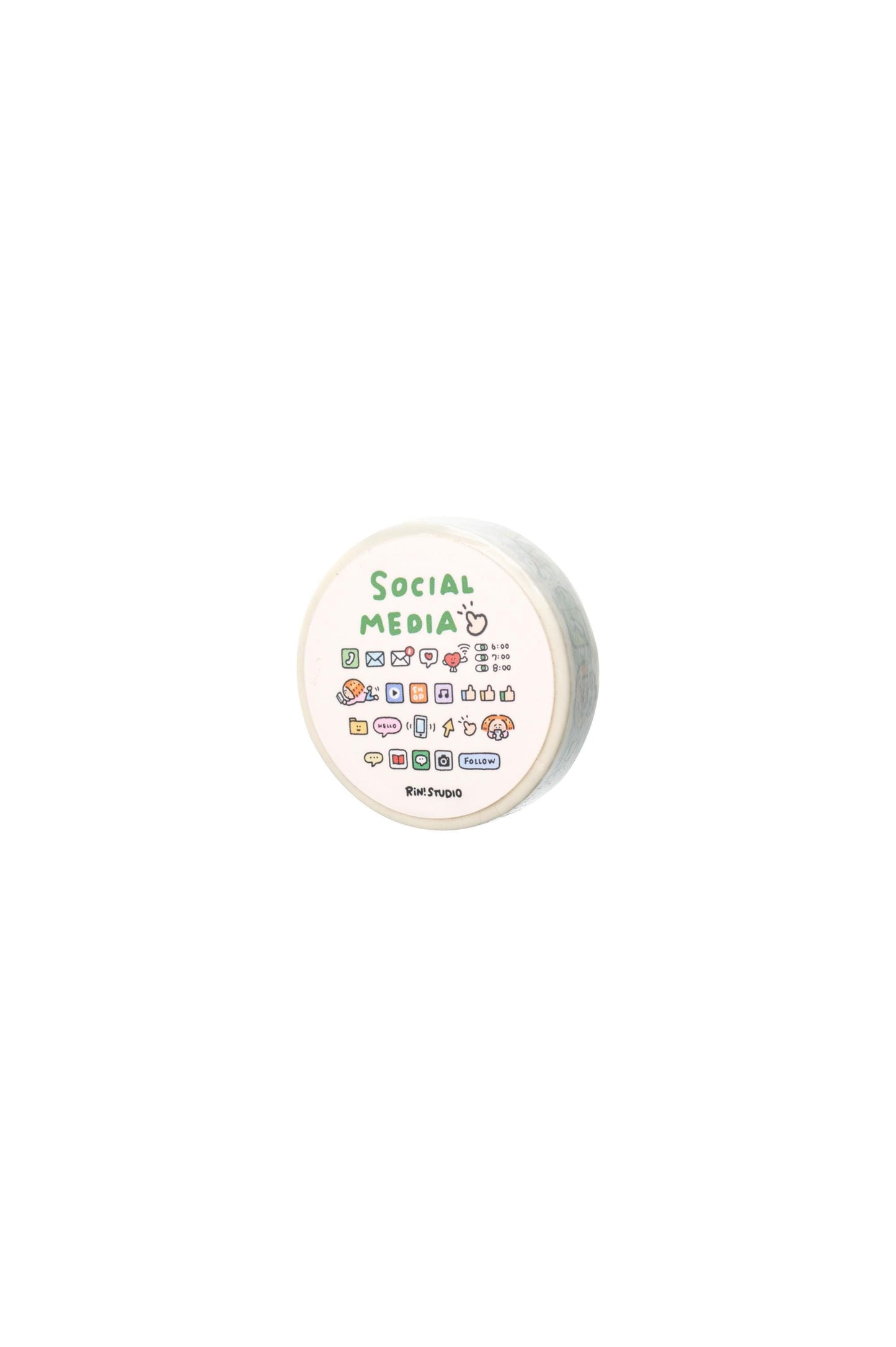 Social Media mini Washi Tape - on my phoe decoration tape RiN! Studio