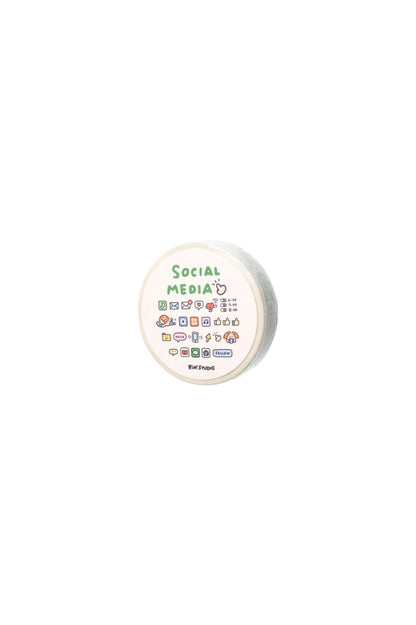 Social Media mini Washi Tape - on my phoe decoration tape RiN! Studio