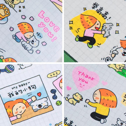 Dog Washi Tape | Life with Fur Babies, Kawaii Journal Tape