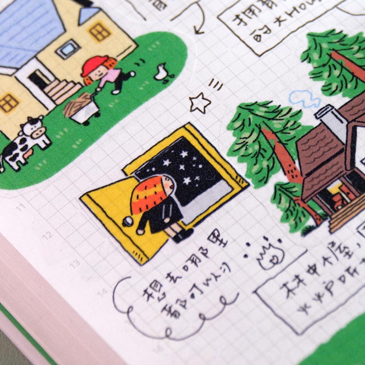 Dream House Washi Tape: Cabin, Beach, Farmland BuJo Stickers