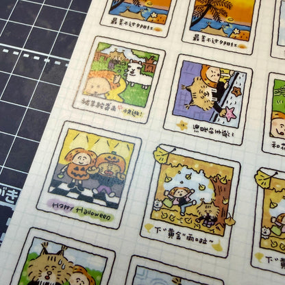 Instax Washi Stickers: Kawaii Planner instant camera sticker, eager to try memories. V35B