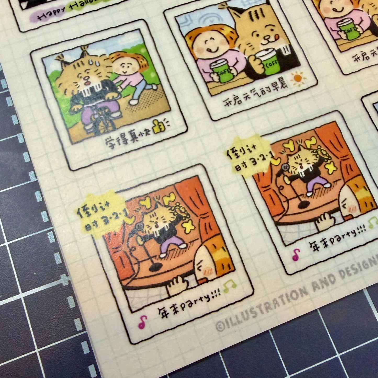 Instax Washi Stickers: Kawaii Planner instant camera sticker, eager to try memories. V35B