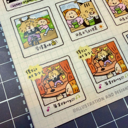 Instax Washi Stickers: Kawaii Planner instant camera sticker, eager to try memories. V35B