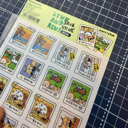 Instax Washi Stickers: Kawaii Planner instant camera sticker, eager to try memories. V35B