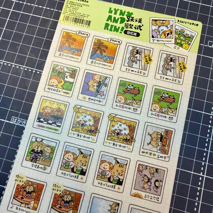 Instax Washi Stickers: Kawaii Planner instant camera sticker, eager to try memories. V35B
