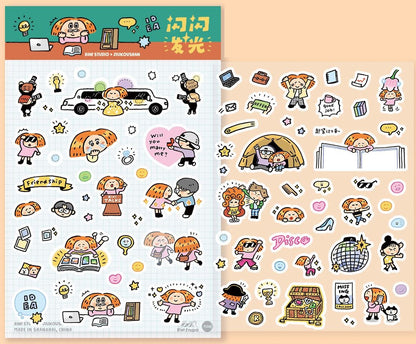 Shinning Moments Stickers, Kawaii Stationery, RiN Studio