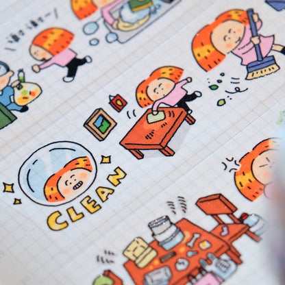 Chores Washi Tape Sticker Sheet, Home Cleaning, RiN! Studio