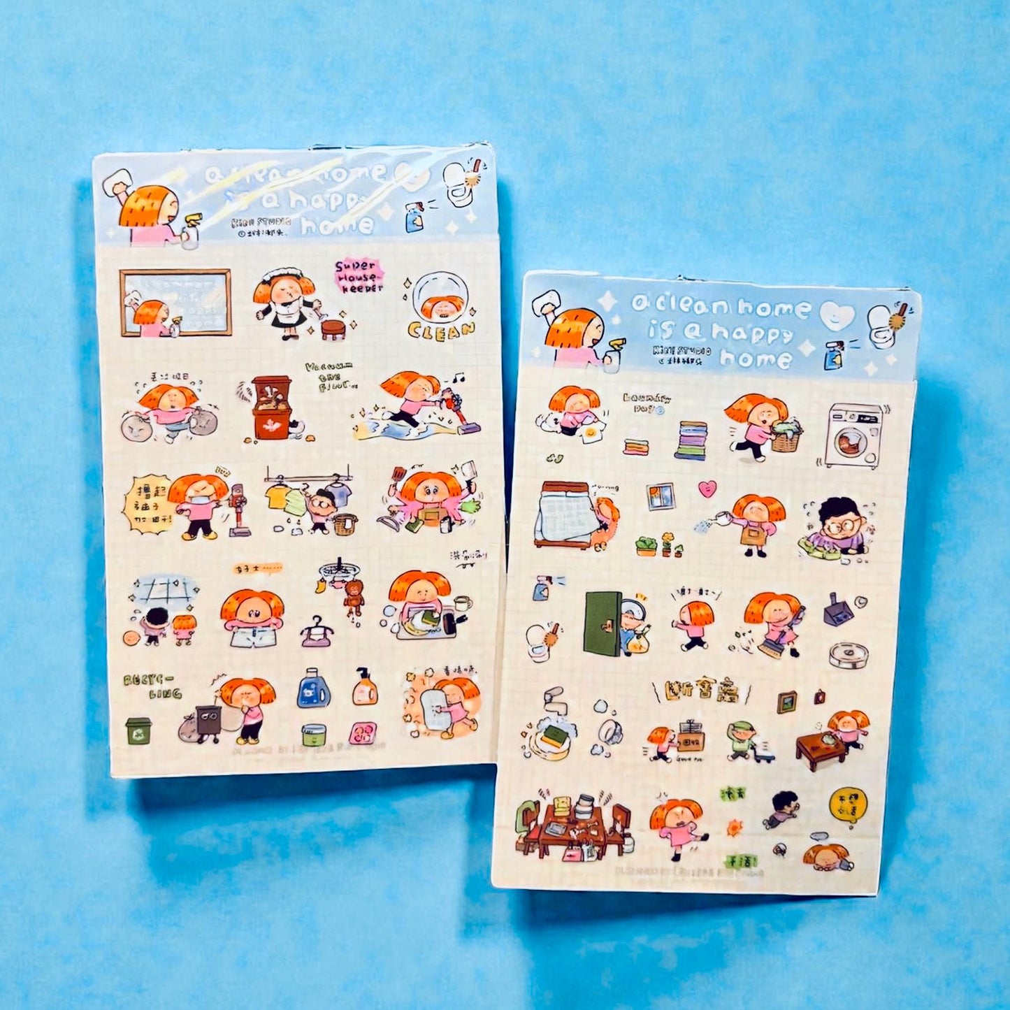 Chores Washi Tape Sticker Sheet, Home Cleaning, RiN! Studio