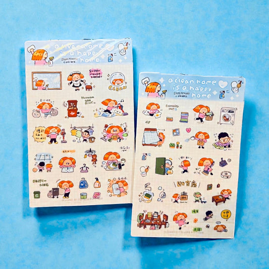 Chores Washi Tape Sticker Sheet, Home Cleaning, RiN! Studio