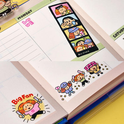 RiN Studio Kawaii Journal Stickers, K-Pop Idol Fan Stickers