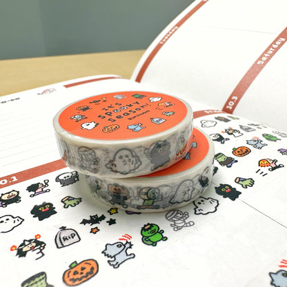 Hollaween mini Washi Tape - spooky season horror character RiN! Studio