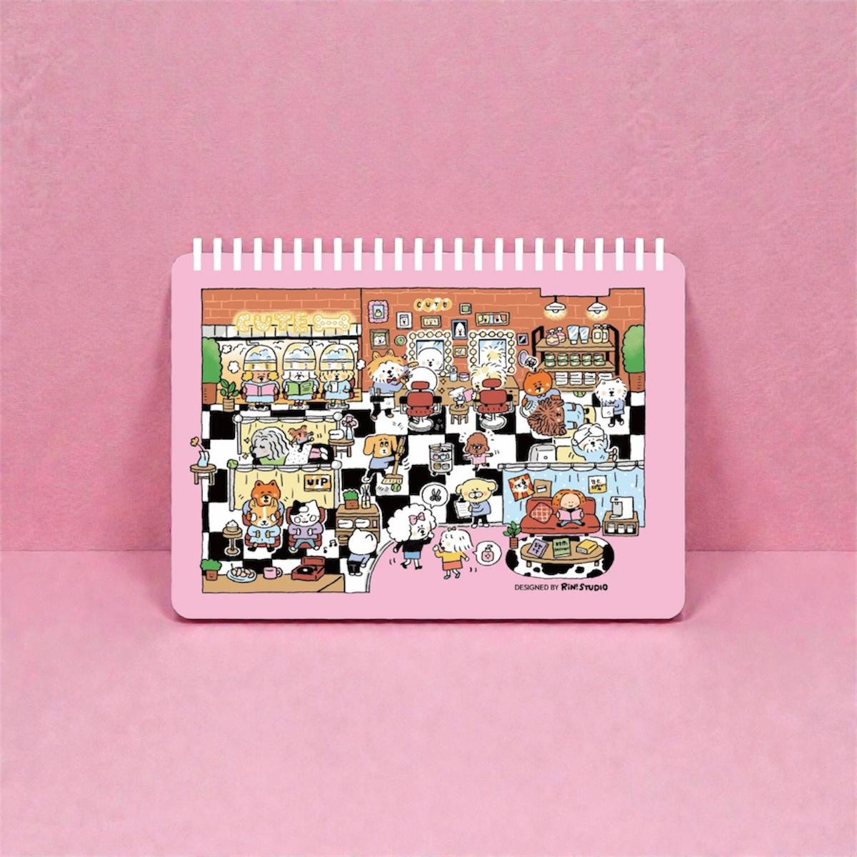 Reusable sticker book - Release stikcer notebook, Dogs, Cats, Kitchen, Study room