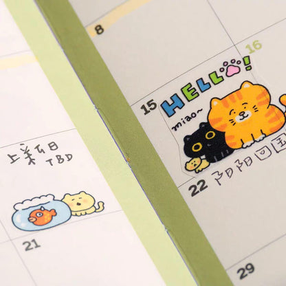 Cats Washi Tape | Life with Fur Babies, Kawaii Journaling