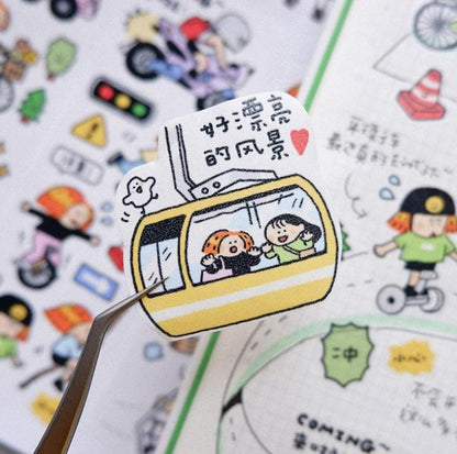 Dream Transportation Washi, Dream Car Washi, Cute washi, Bullet Journal, BuJo Stickers, Day Planner Stickers, Cute Washi V25