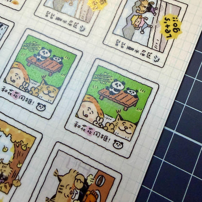 Instax Washi Stickers: Kawaii Planner instant camera sticker, eager to try memories. V35B