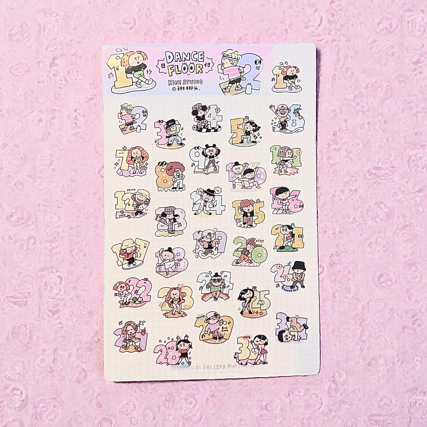 Dance Floor Washi Tape: RiN Studio Kawaii Journaling Tape Vol. 22