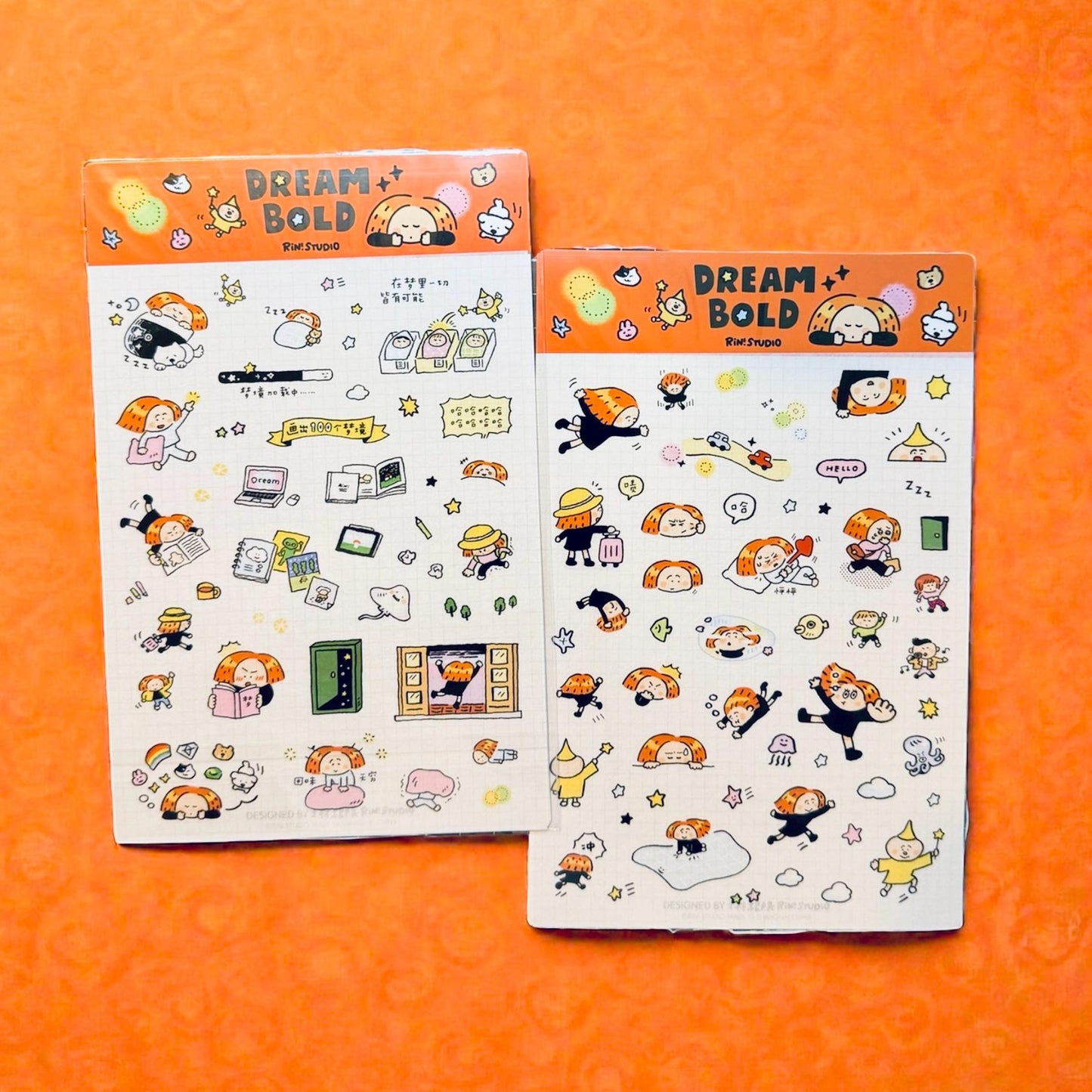 Dream Bold Washi Sticker Sheet, Kawaii Stickers