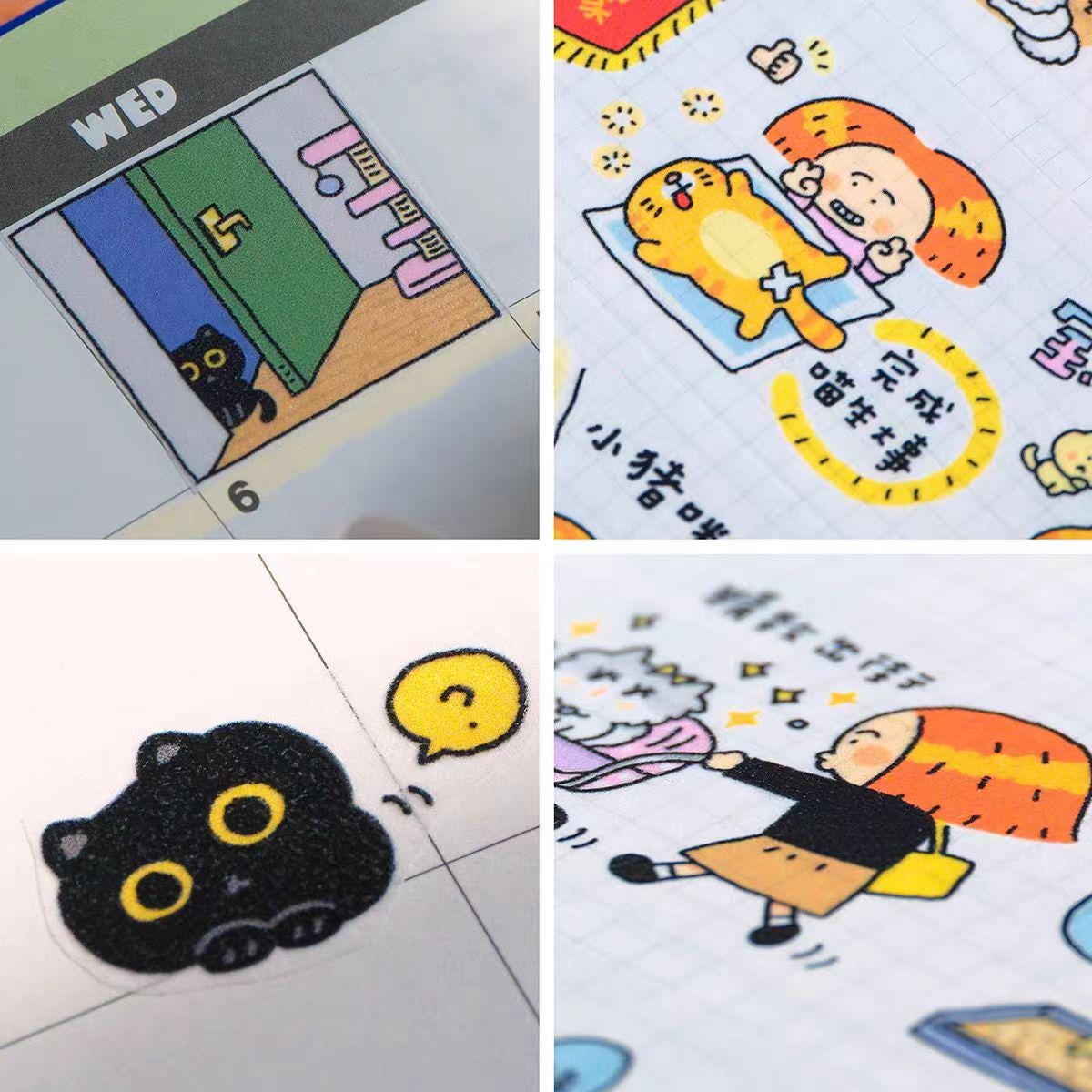 Cat Stickers | Kawaii Fur Babies Journaling Stickers