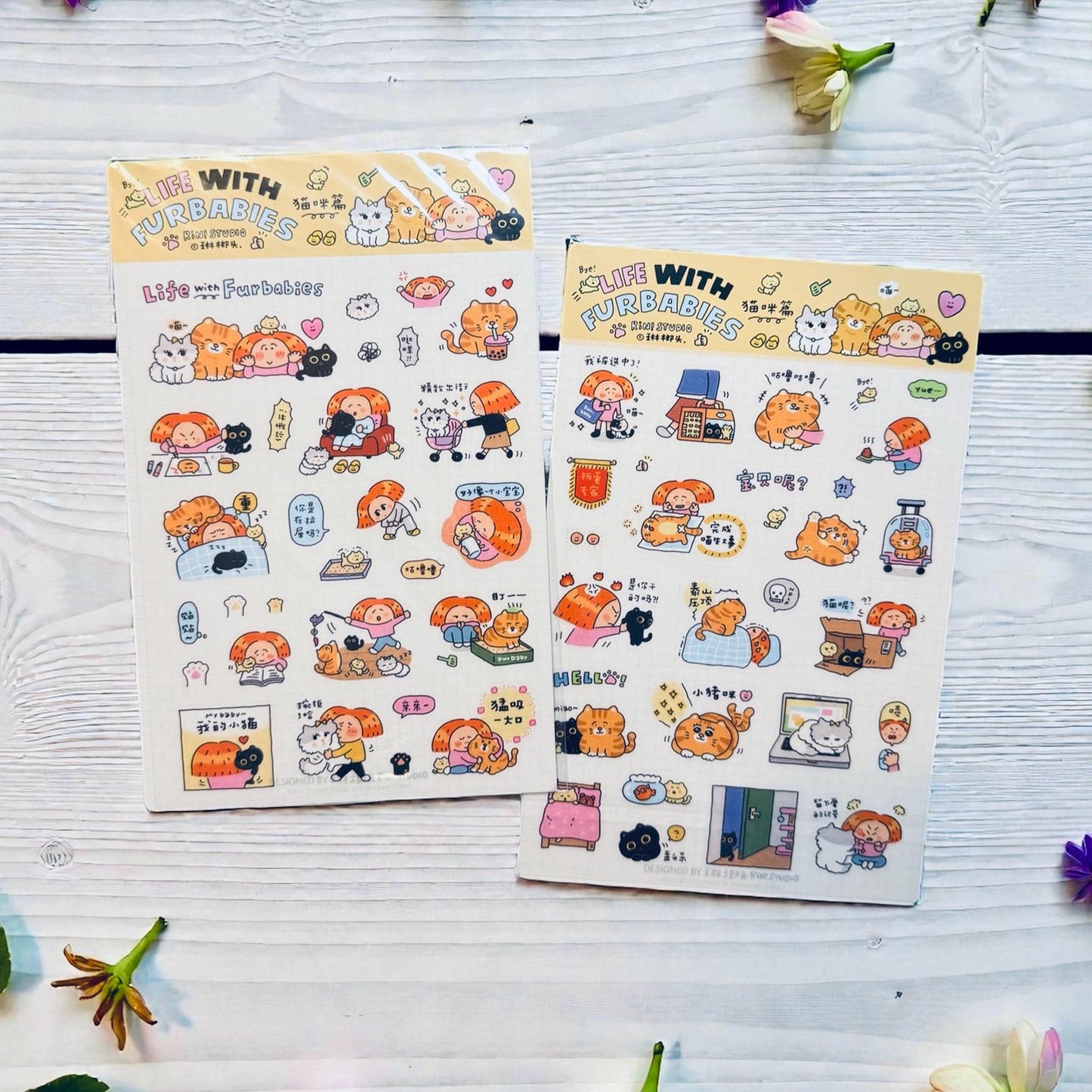Cat Stickers | Kawaii Fur Babies Journaling Stickers