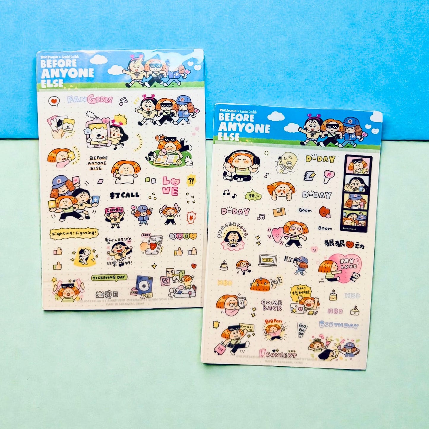 RiN Studio Kawaii Journal Stickers, K-Pop Idol Fan Stickers