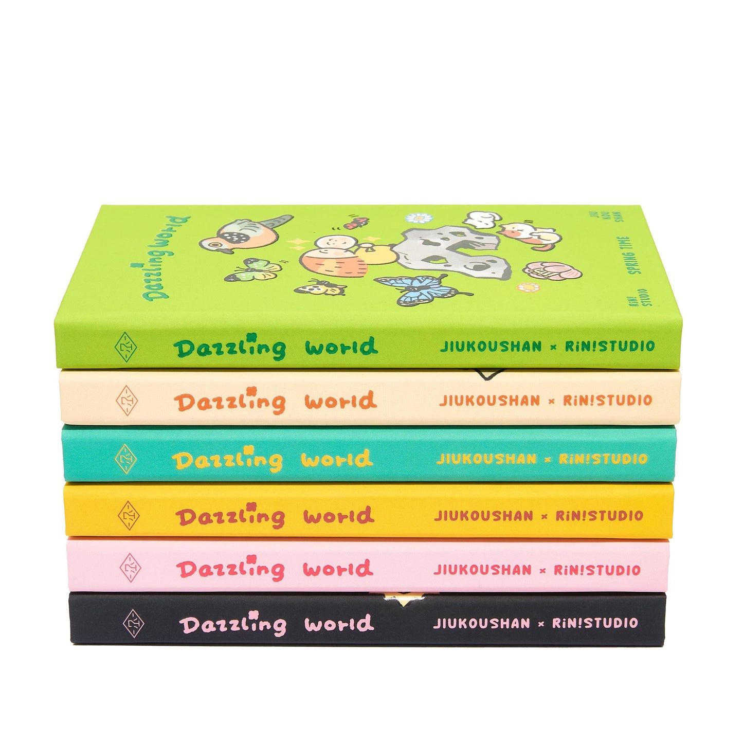 A7 Hardcover Pocket Notebook by RiN Studio – close-up of kawaii illustration detail