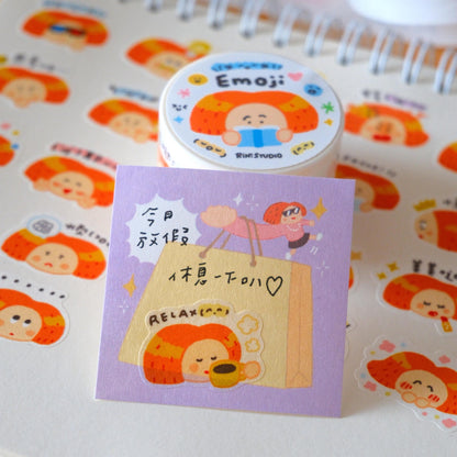 Kisscut Emoji Washi Tape by RiN Studio – scrapbook and journal application