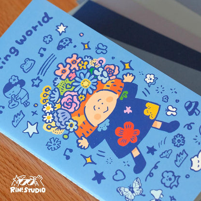 Traveler's Notebook Refill by RiN Studio – close-up of kawaii illustration detail