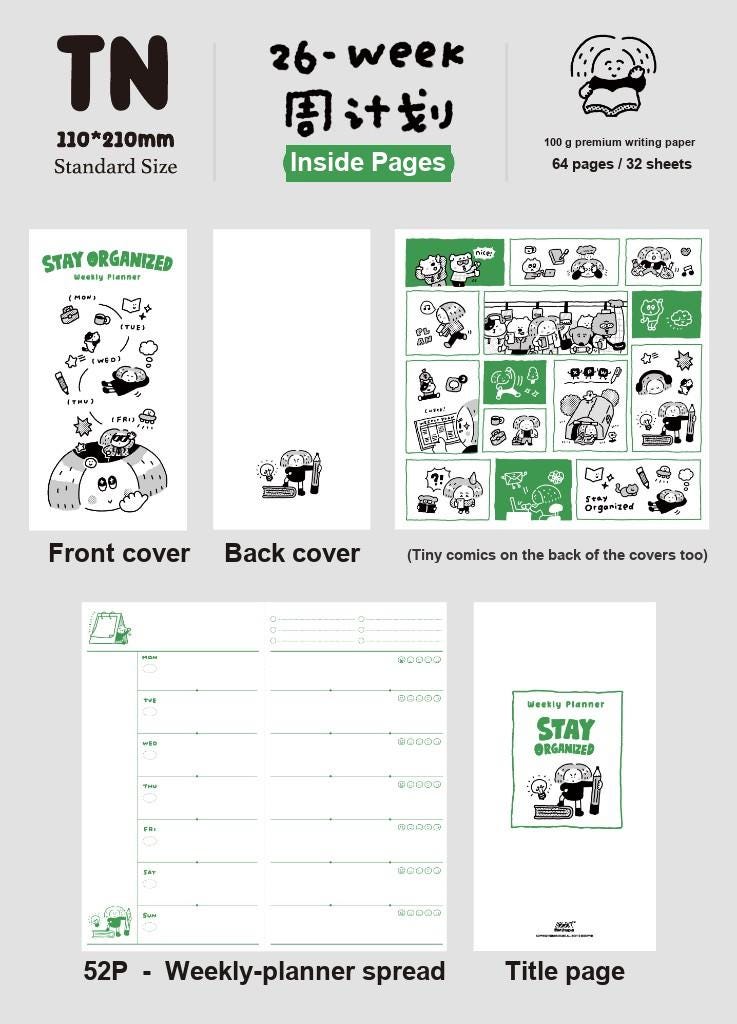 Traveler's Notebook Refill Daily, Weekly, Monthly Planner by RiN Studio – scrapbook and journal application