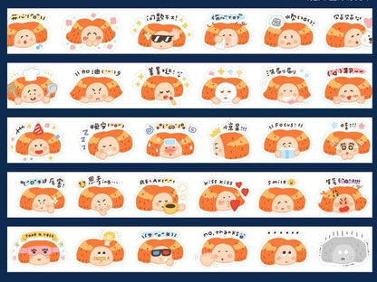Kisscut Emoji Washi Tape by RiN Studio – color and pattern close-up