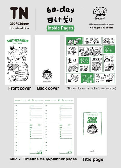 Traveler's Notebook Refill Daily, Weekly, Monthly Planner by RiN Studio – multiple designs overview