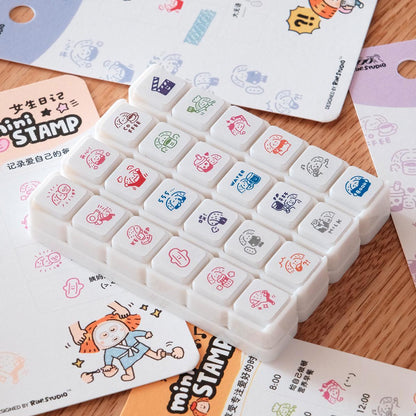 Mini 6 in 1 stamps - Drinks - Portable size