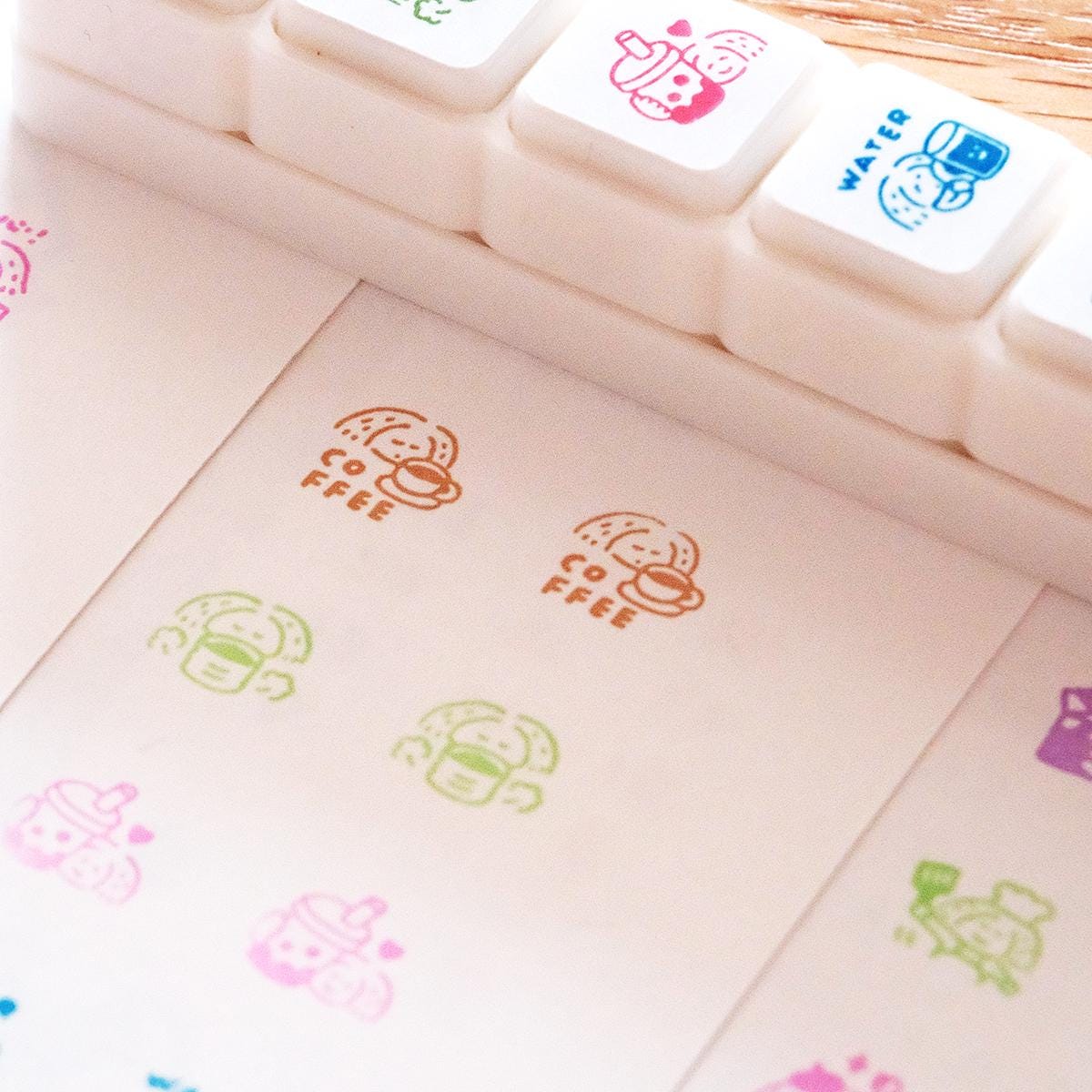 Mini 6 in 1 stamps - Drinks - Portable size