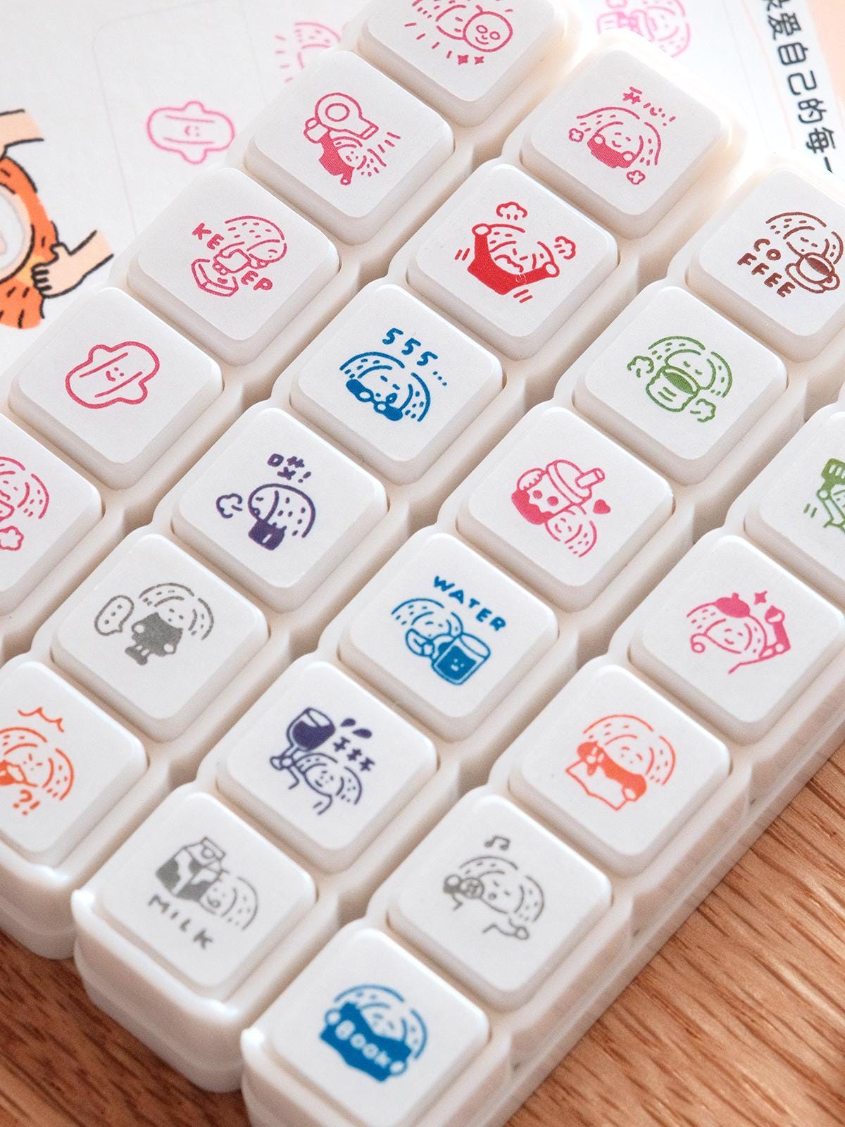 Mini 6 in 1 stamps - Drinks - Portable size