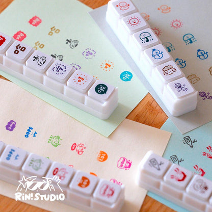 Mini 6 in 1 stamps - OMG - Portable size