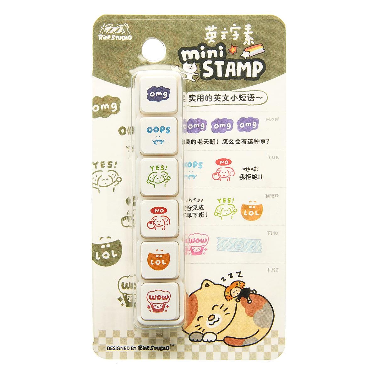 Mini 6 in 1 stamps - OMG - Portable size