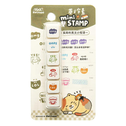 Mini 6 in 1 stamps - OMG - Portable size