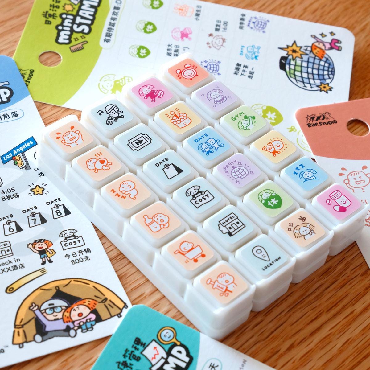 Mini 6 in 1 stamps - Routine - Portable size
