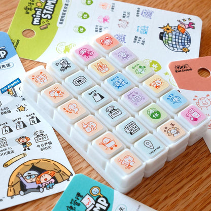Mini 6 in 1 stamps - Routine - Portable size