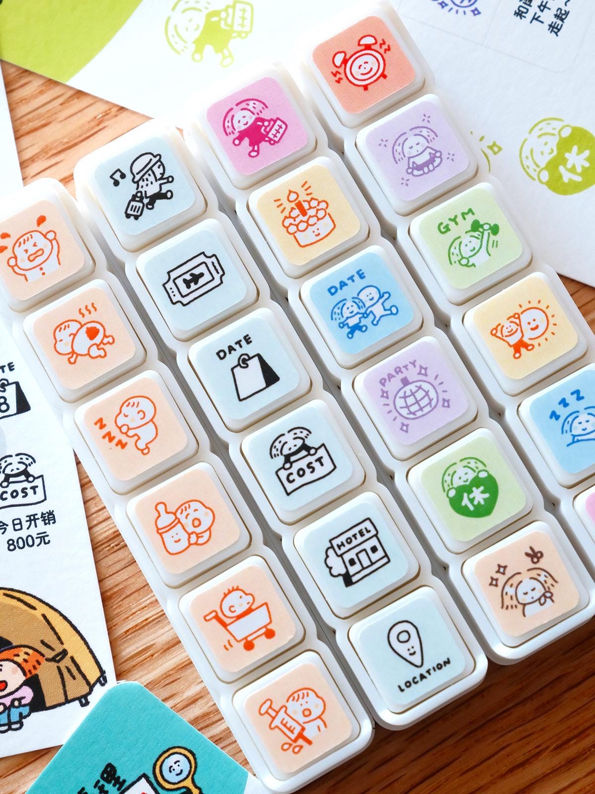 Mini 6 in 1 stamps - Routine - Portable size