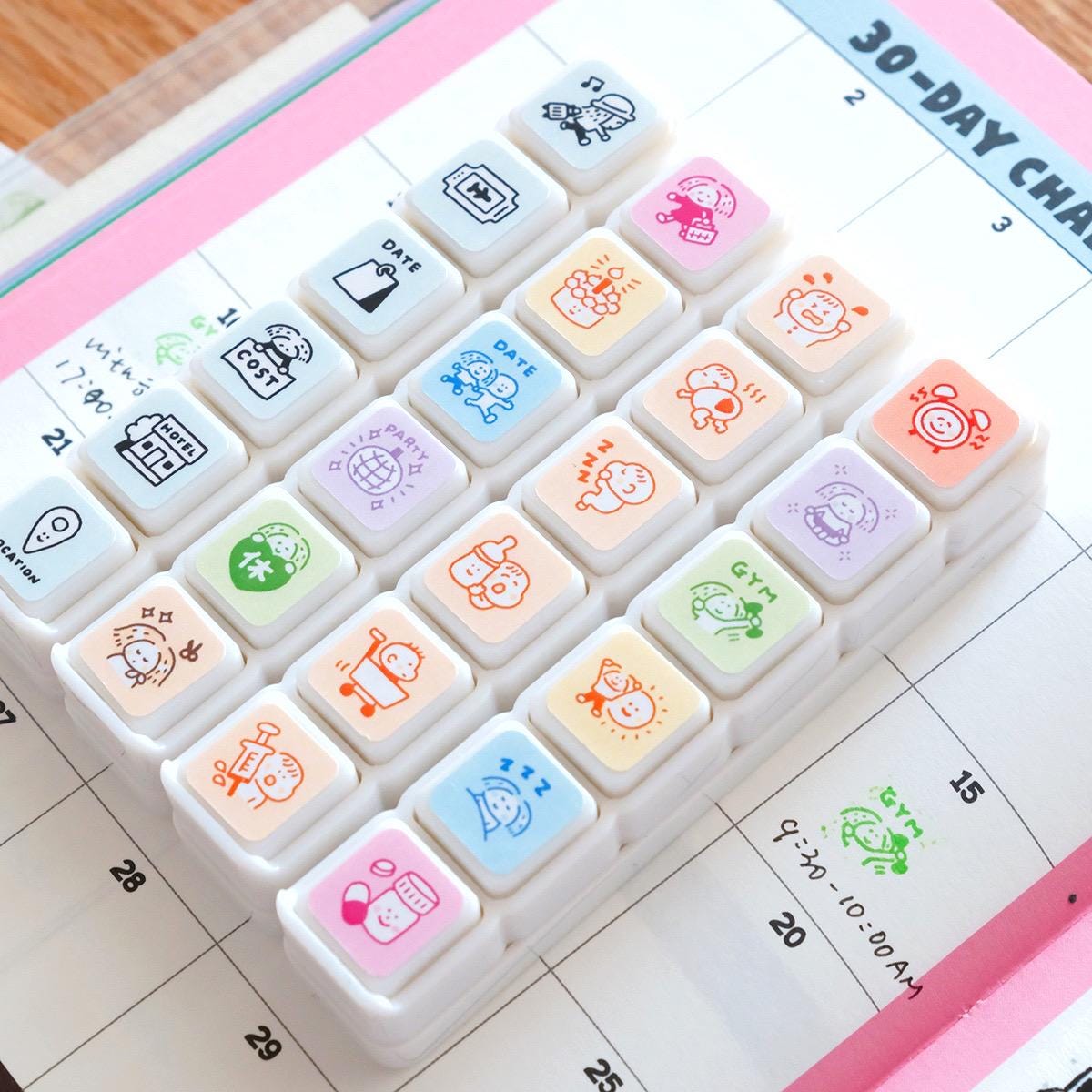 Mini 6 in 1 stamps - Routine - Portable size