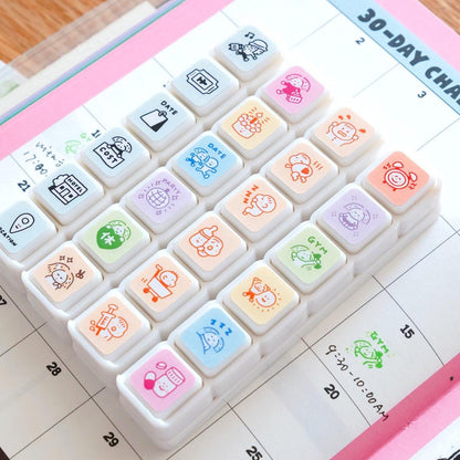 Mini 6 in 1 stamps - Routine - Portable size