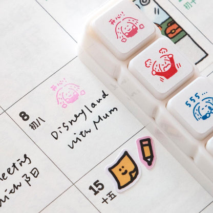 Mini 6 in 1 Stamps - Mood - Portable size by RiN Studio – packaging and product overview