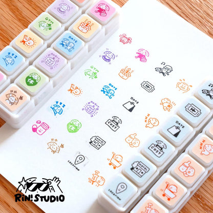 Mini 6 in 1 stamps - Travel - Portable size